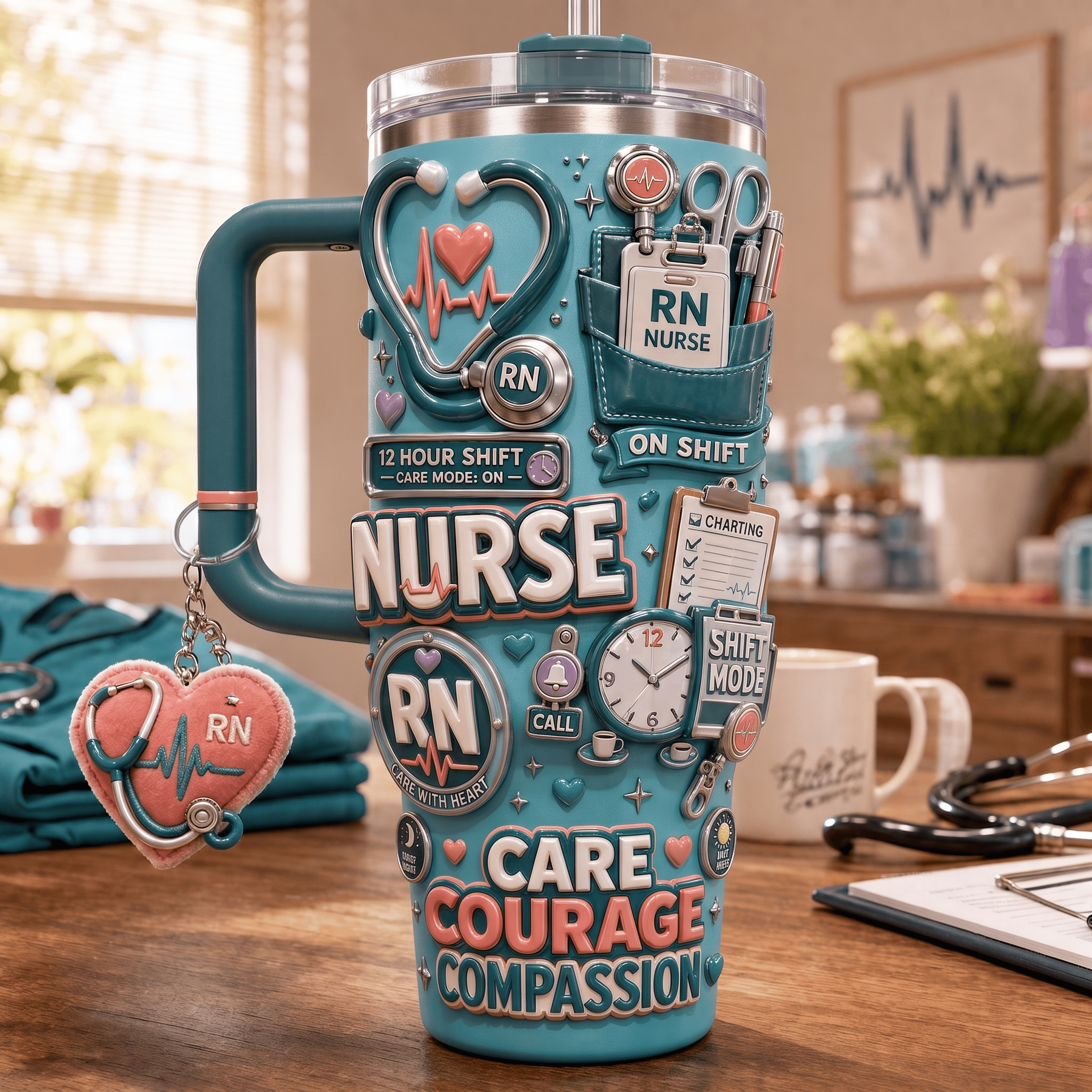 NURSE 40oz Tumbler With Handle HTTT