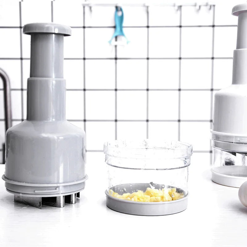 Stainless Steel Hand-pressed Vegetable Cutter Kitchen Multifunctional Ginger And Garlic Chopper Onion Chopper Vegetable Shredder